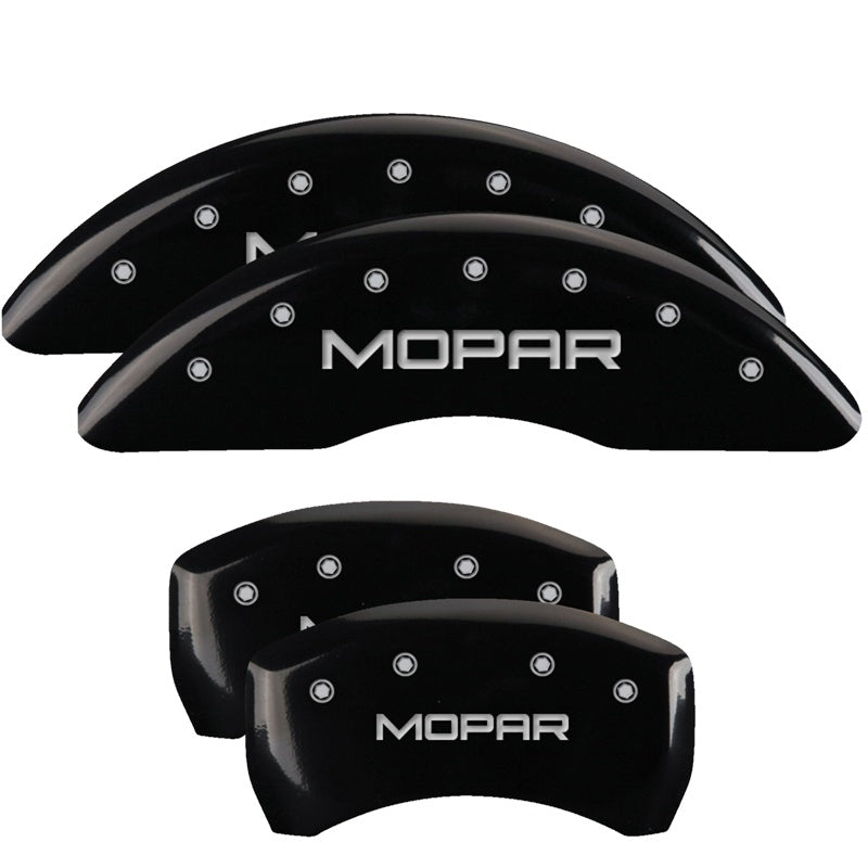 Set-Of-4-Caliper-Covers-Engraved-Front-And-Rear-Mopar-Black-Powder-Coat-Finis