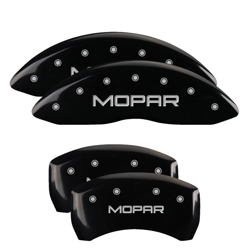 Set-Of-4-Caliper-Covers-Engraved-Front-And-Rear-Mopar-Black-Powder-Coat-Finis