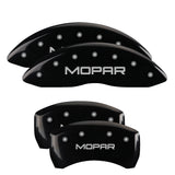 MGP 12001SMOPBK Set of 4: Black finish, Silver MOPAR