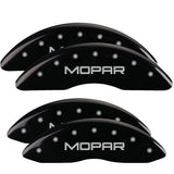MGP 12124SMOPBK Set of 4: Black finish, Silver MOPAR