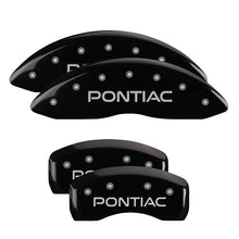 Load image into Gallery viewer, Set-Of-4-Caliper-Covers-Engraved-Front-And-Rear-Pontiac-Black-Powder-Coat-Fin