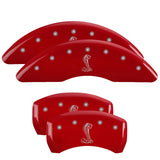 MGP 10200SSNKRD Set of 4: Red finish, Silver Tiffany Snake Logo