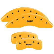 Load image into Gallery viewer, Set-Of-4-Caliper-Coversengraved-Front-And-RearMgpyellow-Powder-Coatblk-Char