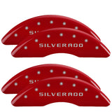 MGP 14258SSILRD Set of 4: Red finish, Silver Silverado