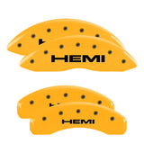 MGP 12088SHEMYL Set of 4: Yellow finish, Black Hemi