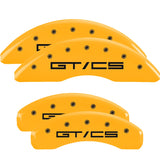 MGP 10200SGTCYL Set of 4: Yellow finish, Black Mustang GT/CS