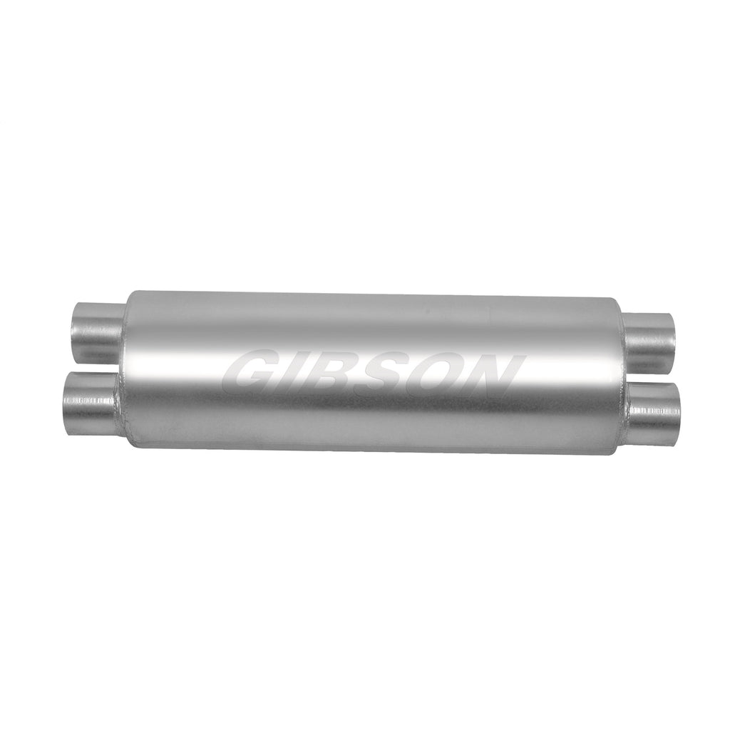 Sft-Superflow-DualDual-Round-Muffler---8X24in3In-Inlet2.5In-Outlet---Stainless
