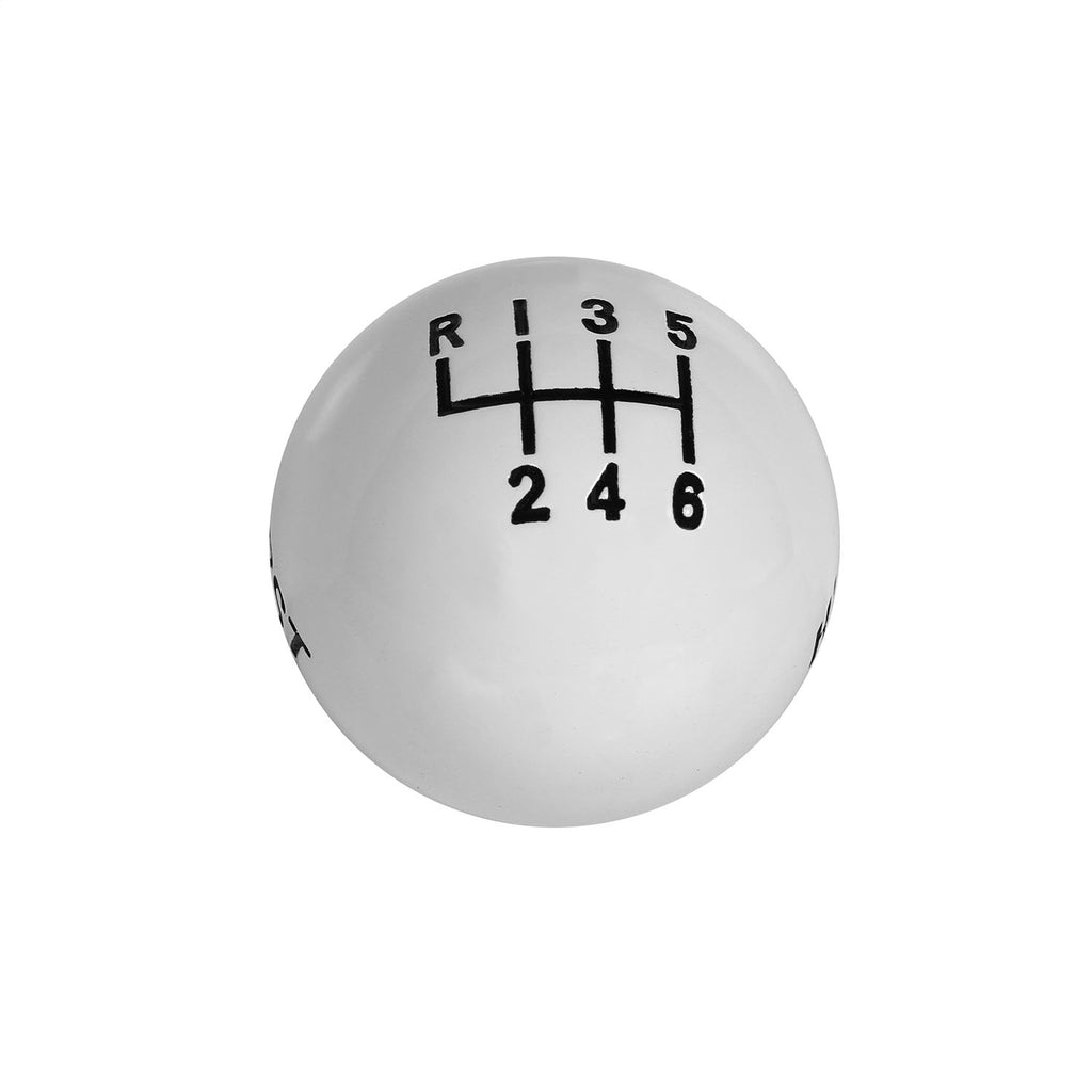 Shftr-Knob-White-6-Spd-(38-16)-Logo