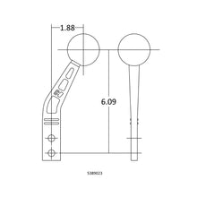 Load image into Gallery viewer, Shift-Handle-Billet-Aluminum-Blackbent-6In-Length-Engraved-Hurst-Logo