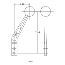 Load image into Gallery viewer, Shift-Handle-Billet-Aluminum-Blackbent-8In-Length-Engraved-Hurst-Logo