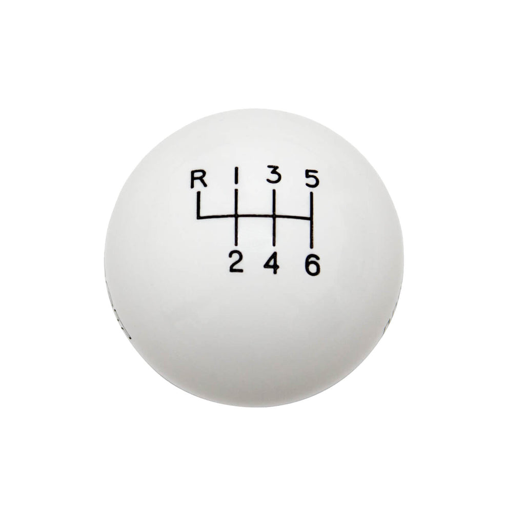 Shift-Knob-White-6Speed-M12x1.25-Threads-1516-Mustang