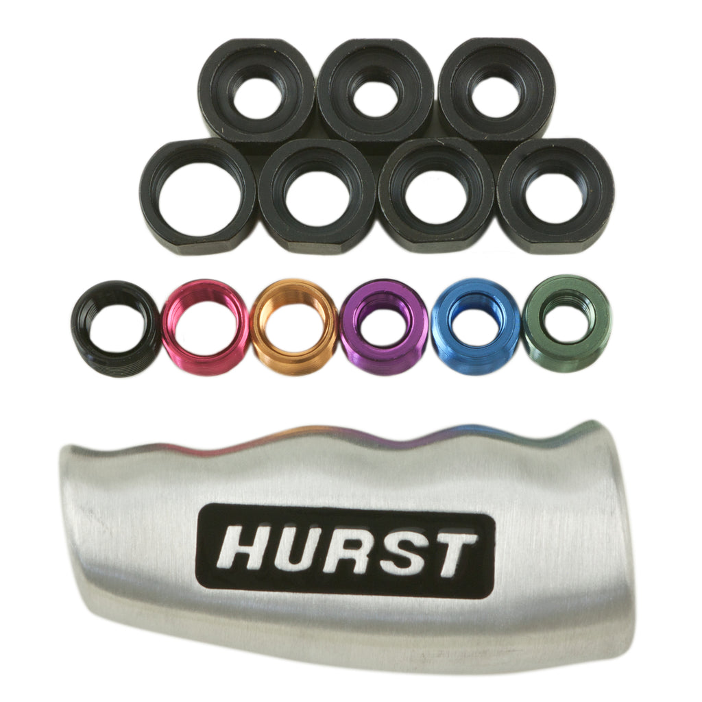 Shifter-Accessories-Various-Makes-And-Models;-Shift-Knob;-T-Handle;-Hurst-Logo;-Polished-Aluminum