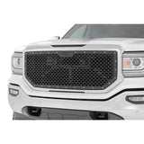 Rough Country 70156 Sierra Mesh Grille 16-18 Sierra 1500 Black Powdercoat Stainless Steel Hardware