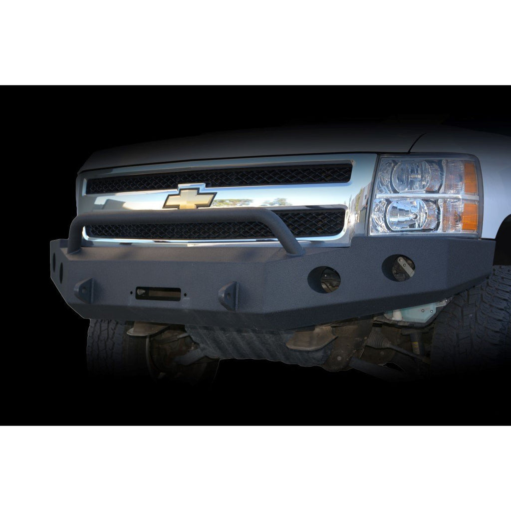 Silverado-1500-Front-Bumper-07-13-Chevy-Silverado-Black-Powdercoat-Dv8-Offroad