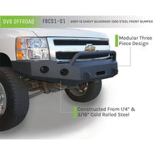 Load image into Gallery viewer, Silverado-1500-Front-Bumper-07-13-Chevy-Silverado-Black-Powdercoat-Dv8-Offroad