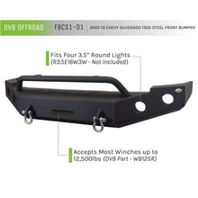 Load image into Gallery viewer, Silverado-1500-Front-Bumper-07-13-Chevy-Silverado-Black-Powdercoat-Dv8-Offroad