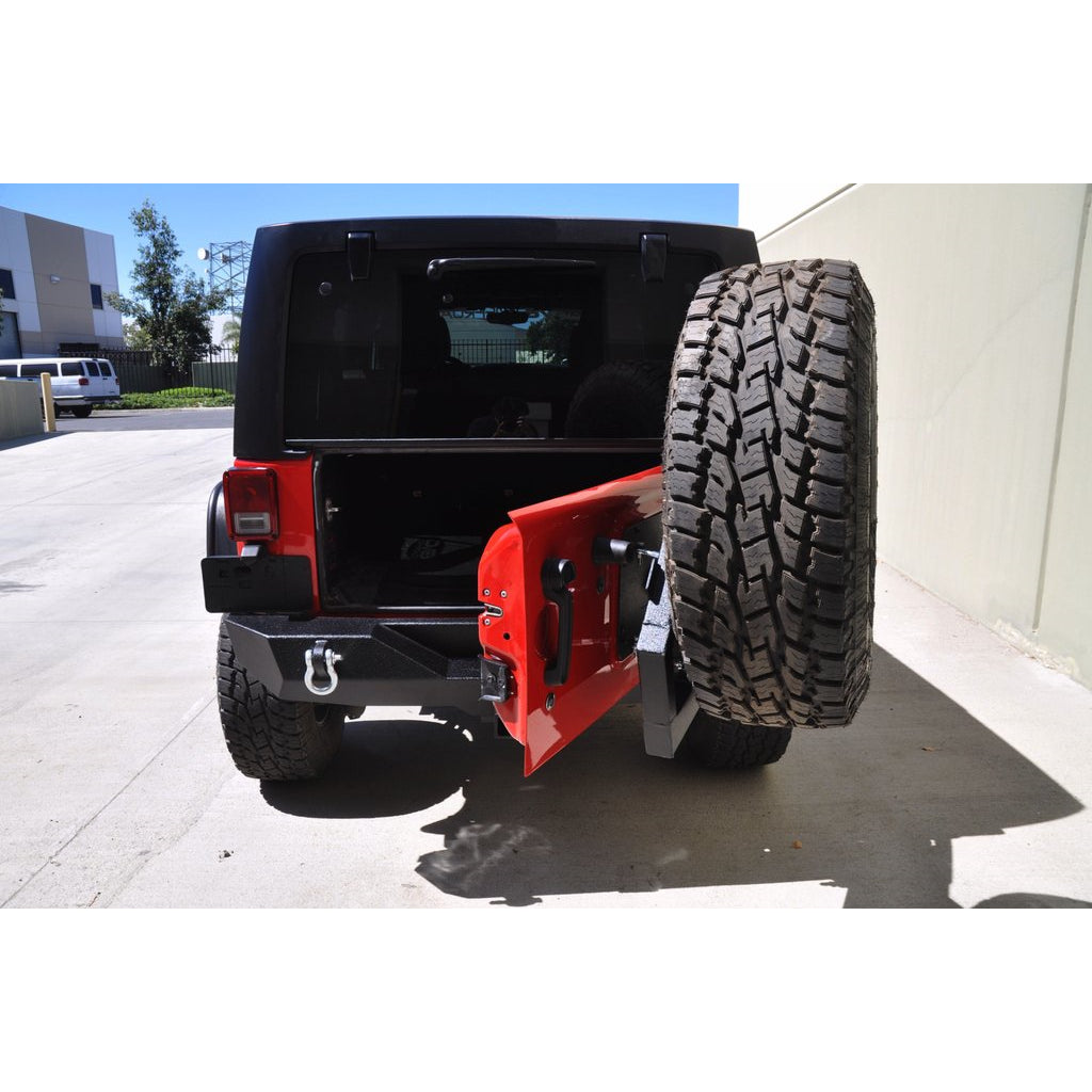 Single-Action-Rear-Bumper-And-Tire-Carrier-WBearing-Dv8-Offroad