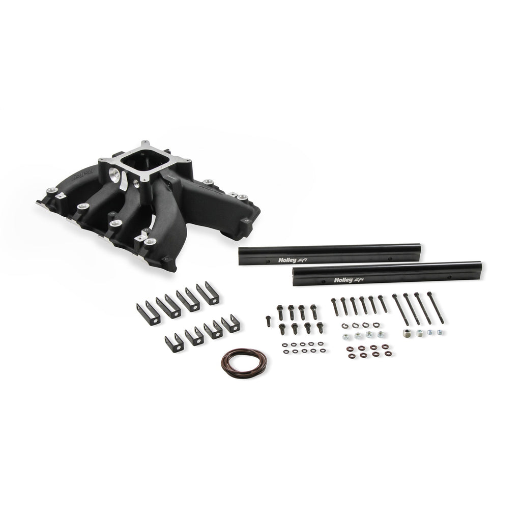 Single-Plane-Efi--Split-Design-Race-Intake-Manifold--Gm-Ls3L92--Black