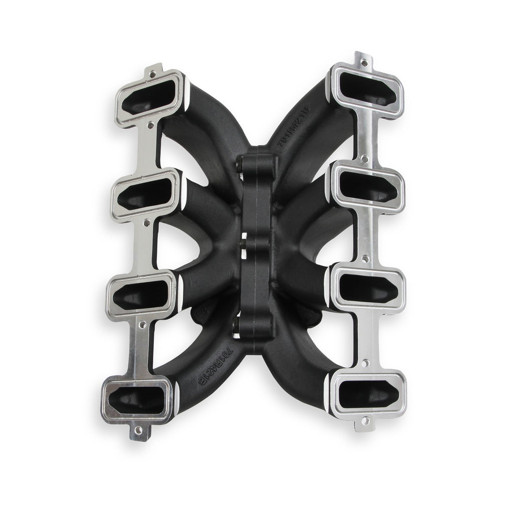 Single-Plane-Split-Design-Race-Intake-Manifold--Gm-Ls1Ls2Ls6--Black