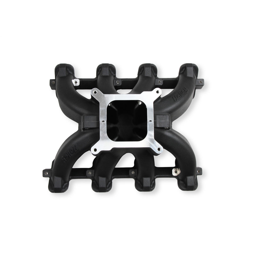 Single-Plane-Split-Design-Race-Intake-Manifold--Gm-Ls1Ls2Ls6--Black