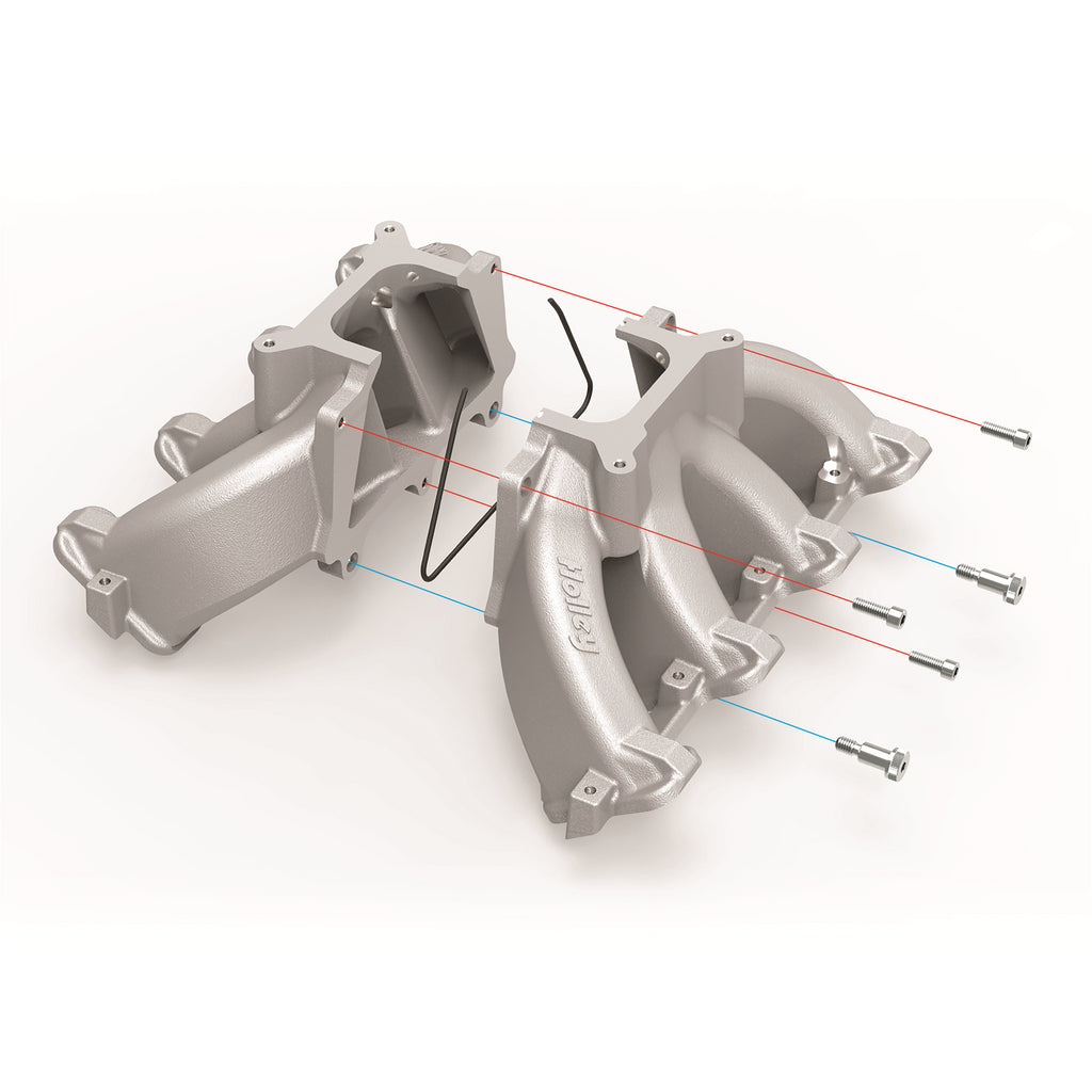 Single-Plane-Split-Design-Race-Intake-Manifold--Gm-Ls1Ls2Ls6--Black
