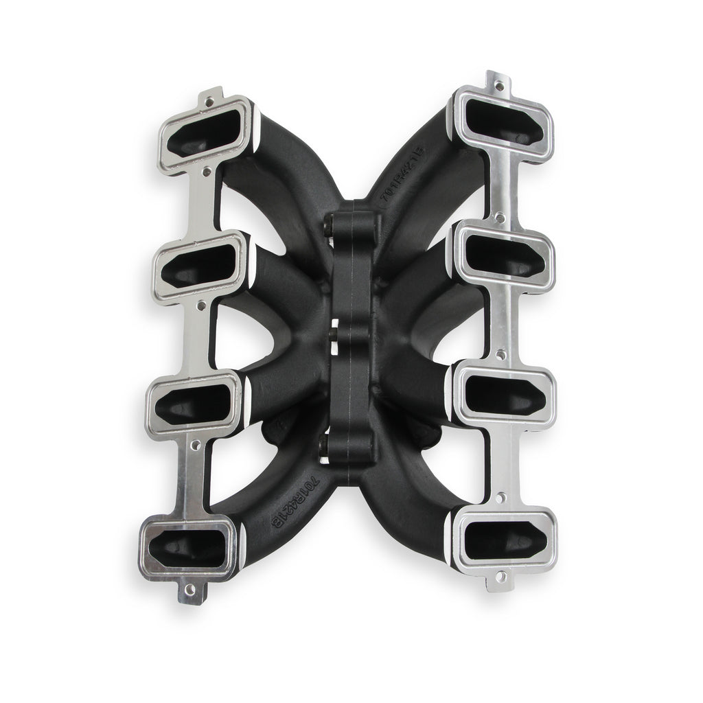 Single-Plane-Split-Design-Race-Intake-Manifold--Gm-Ls1Ls2Ls6--Black