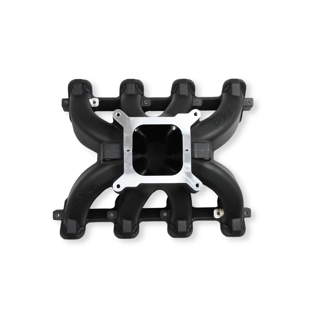 Single-Plane-Split-Design-Race-Intake-Manifold--Gm-Ls1Ls2Ls6--Black