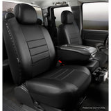 Fia Inc. SL68-16 BLK/BLK SL60 Series - Leatherlite Simulated Leather Custom Fit Front Seat Cover- Black