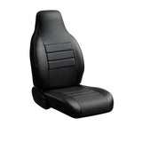Fia Inc. SL63-2 BLK/BLK SL60 Series - Leatherlite Simulated Leather Universal Fit Front Car Seat Cover-