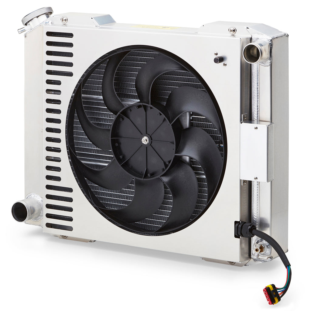Slim-Fit-Radiator-System,-Universal,-Ford-Style,-19-Inch-Core,-Manual-Trans