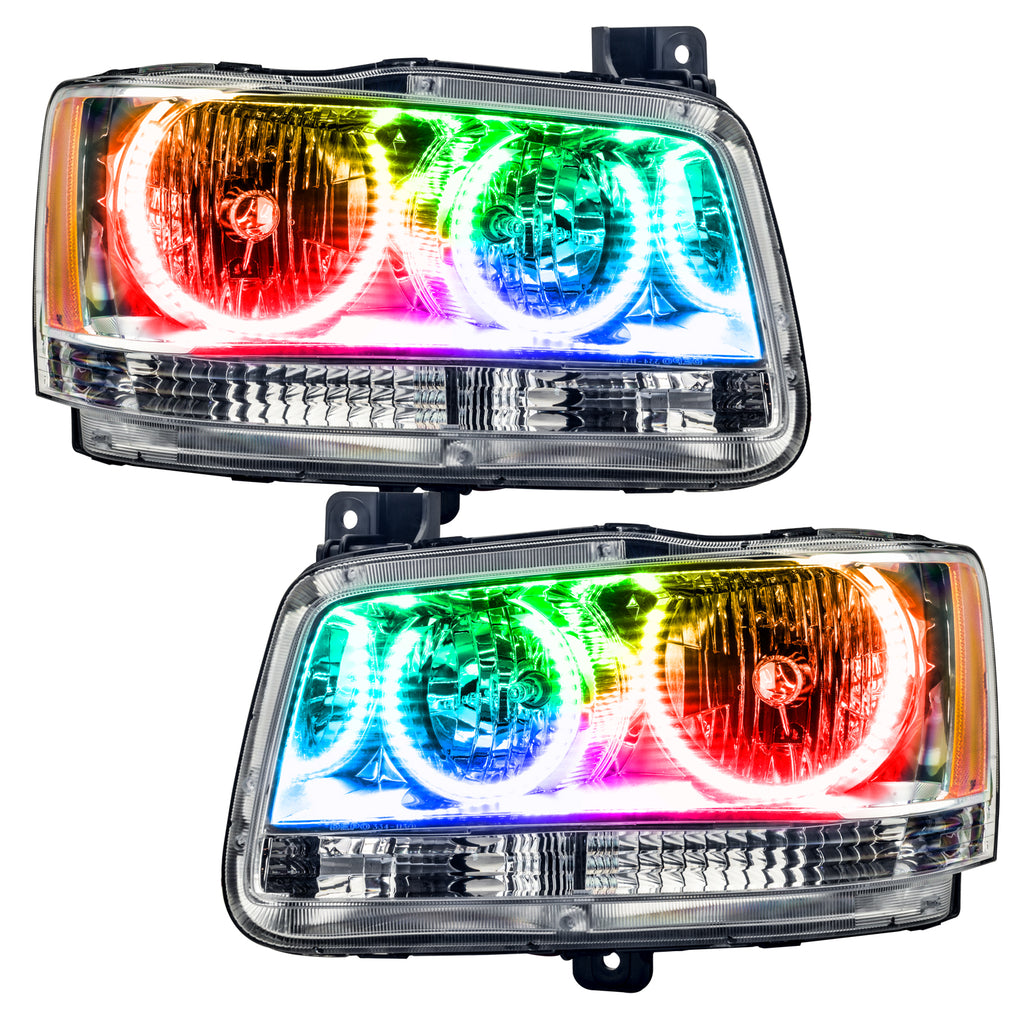 Smd-Pre-Assembled-Headlights,-Chrome-Bezel,-Colorshift---No-Controller