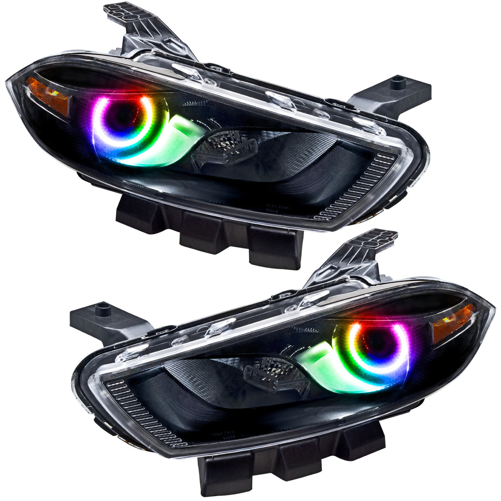 Smd-Pre-Assembled-Headlights,-Halogen,-Black-Bezel,-Colorshift
