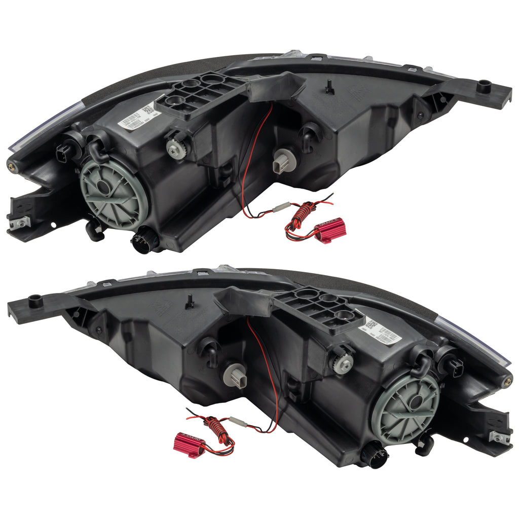 Smd-Pre-Assembled-Headlights,-Halogen,-Black,-Red