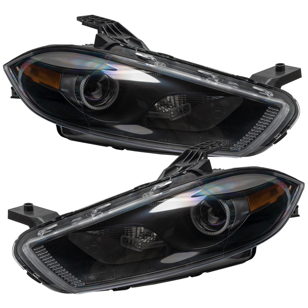 Smd-Pre-Assembled-Headlights,-Halogen,-Black,-Red