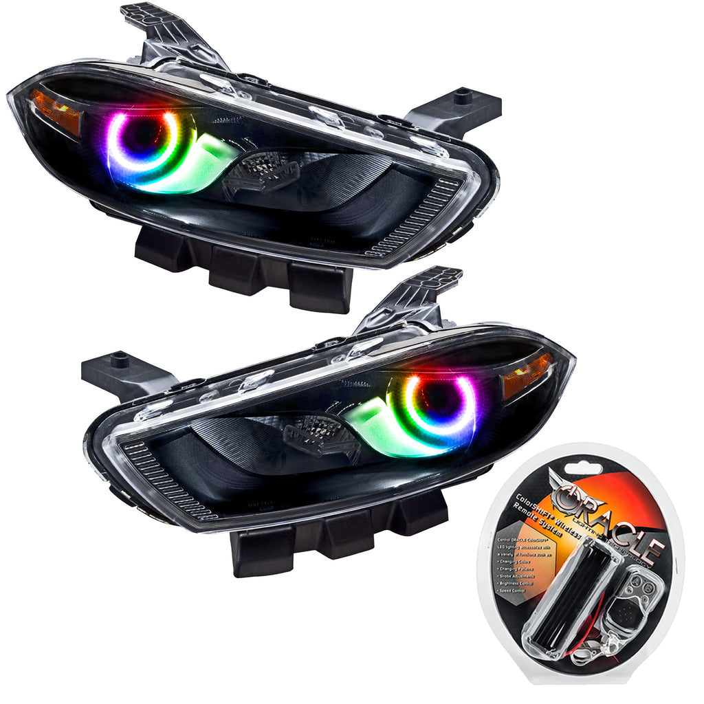 Smd-Pre-Assembled-Headlights,-Hid-Style,-Black-Bezel,-Colorshift