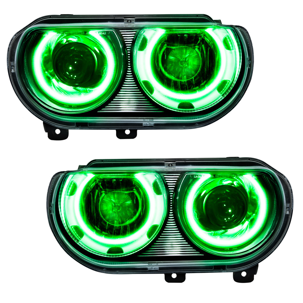 Smd-Pre-Assembled-Headlights,-Hid-Style,-Green