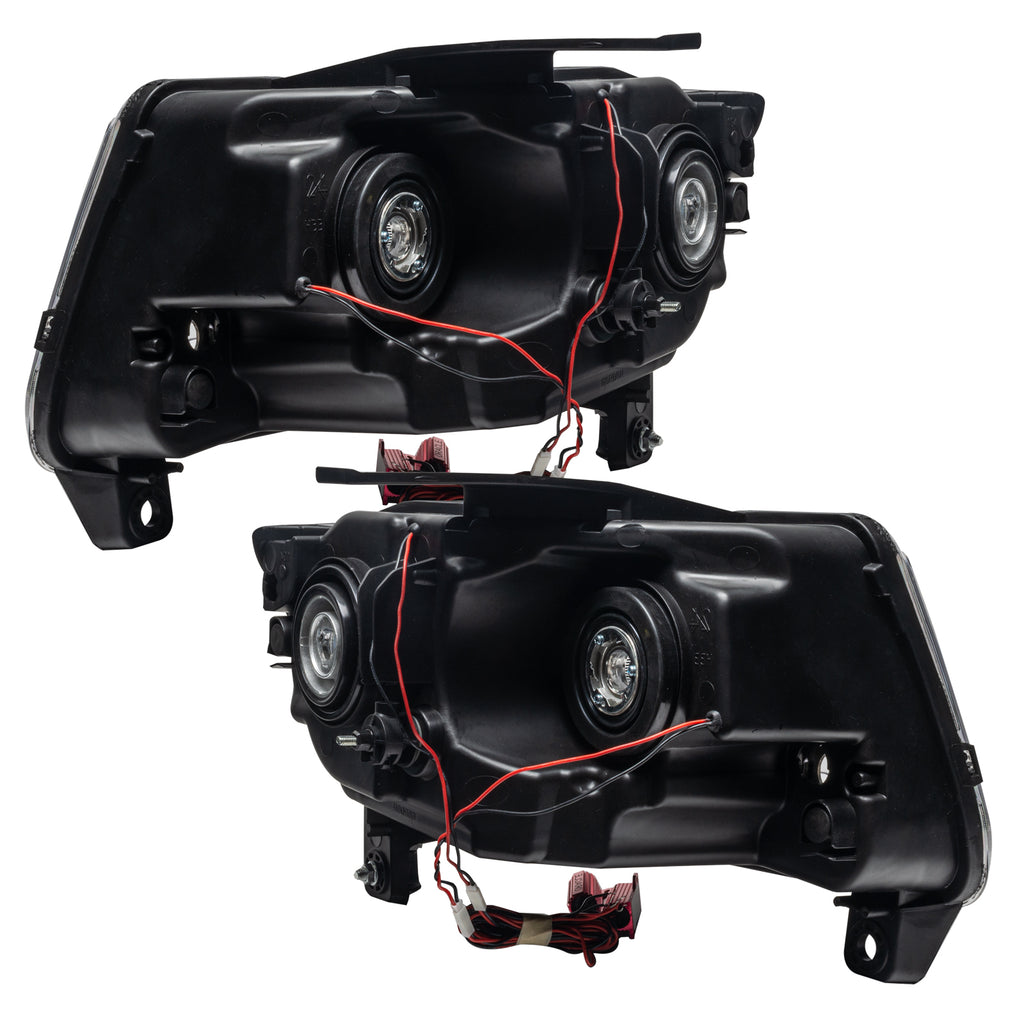 Smd-Pre-Assembled-Headlights,-Non-Hid,-Chrome-Bezel,-Green