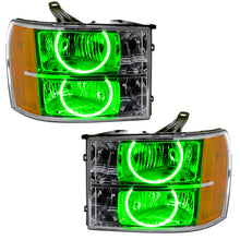Load image into Gallery viewer, Smd-Pre-Assembled-Headlights,-Round-Ring-Design,-Green