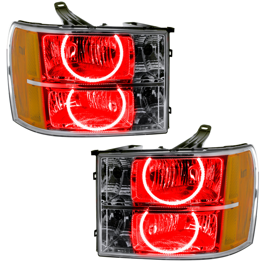 Smd-Pre-Assembled-Headlights,-Round-Ring-Design,-Red