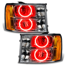 Load image into Gallery viewer, Smd-Pre-Assembled-Headlights,-Round-Ring-Design,-Red