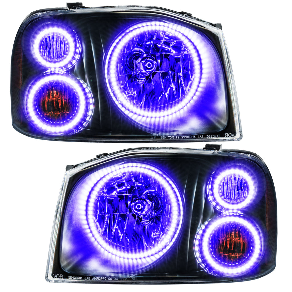 Smd-Pre-Assembled-Headlights,-Triple-Halo,-UvPurple