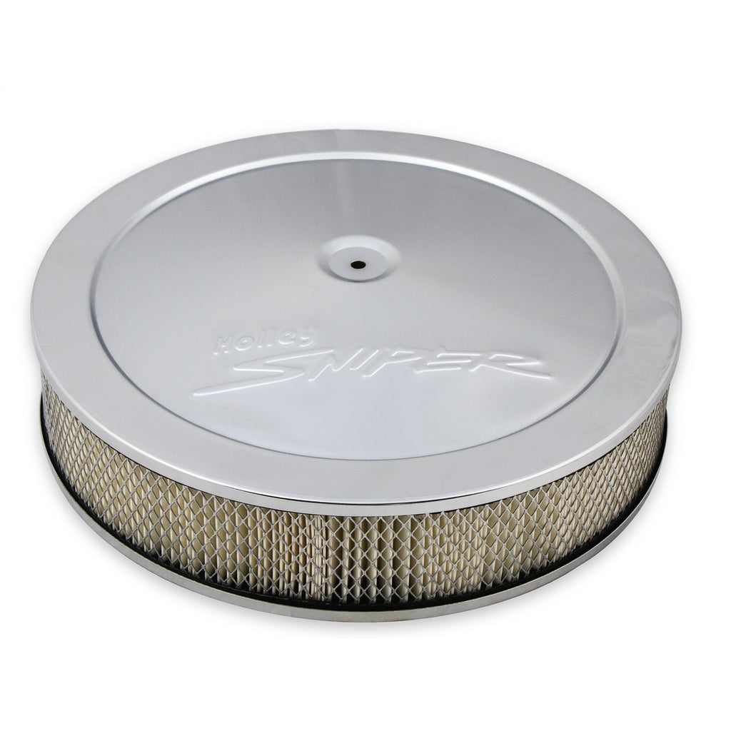 Sniper-Air-Cleaner-Assembly,-14-X-4---Chrome-Finish