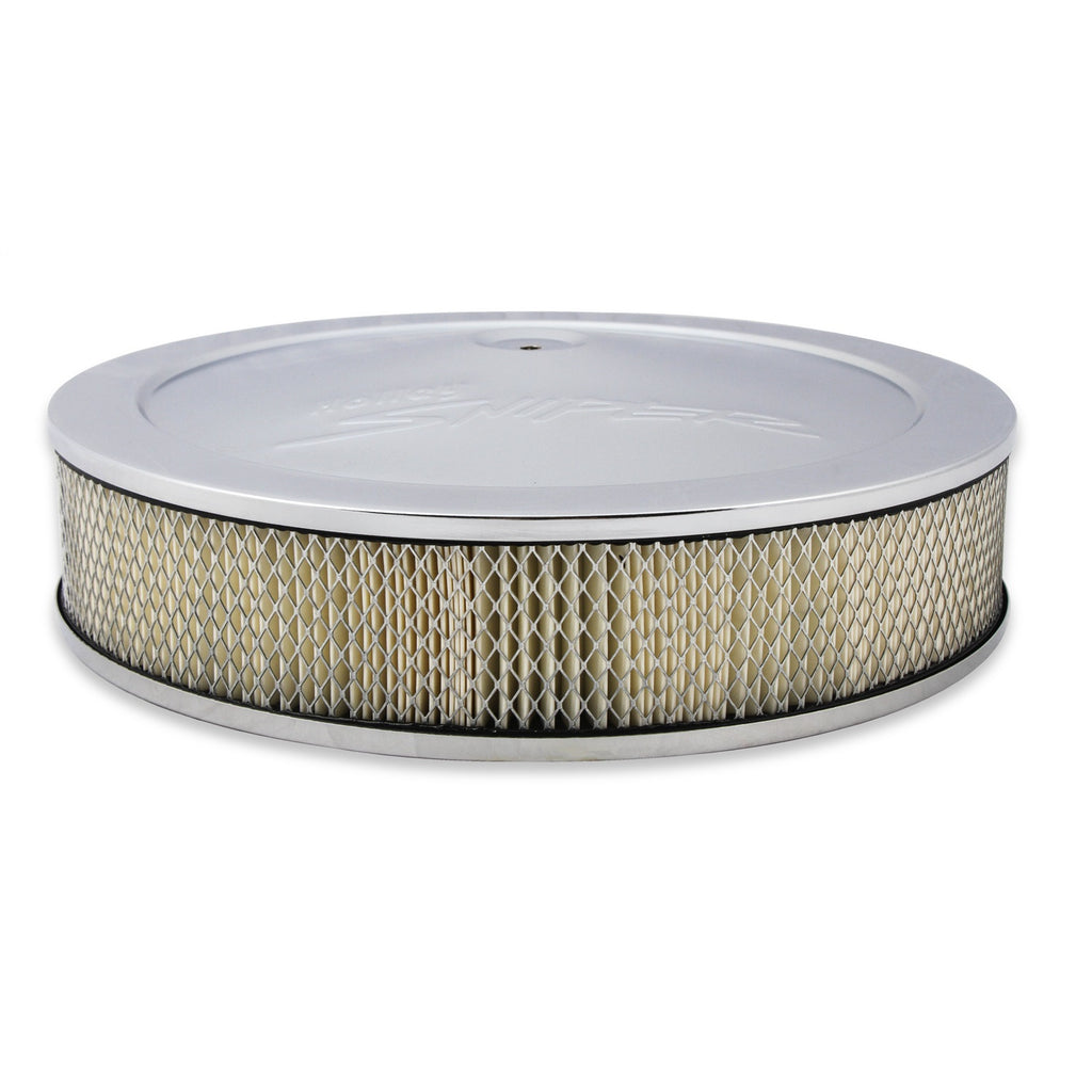Sniper-Air-Cleaner-Assembly,-14-X-4---Chrome-Finish
