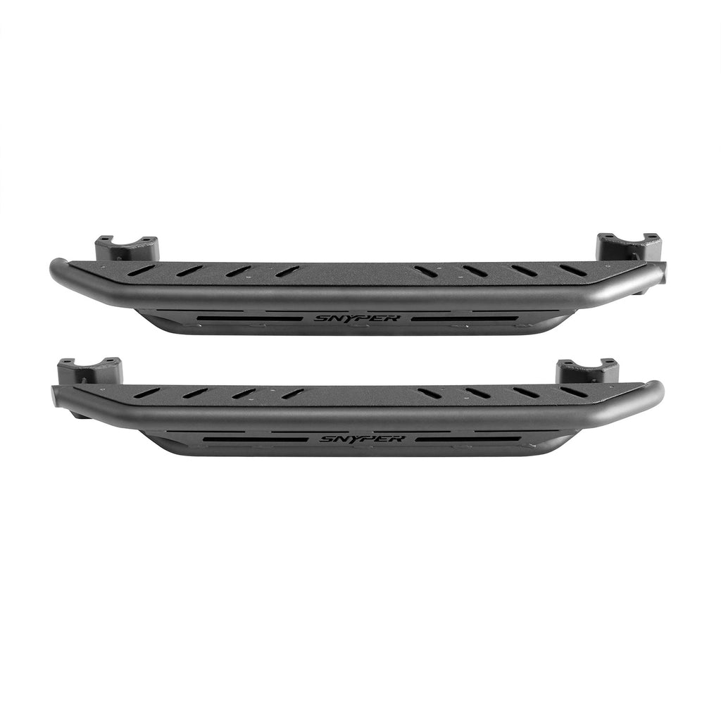 Snyper-07-17-Jeep-Wrangler-Triple-Tube-Rock-Rail-Steps---Textured-Black