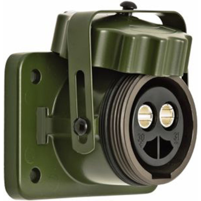 Socket-2-Pole-Olive-Green