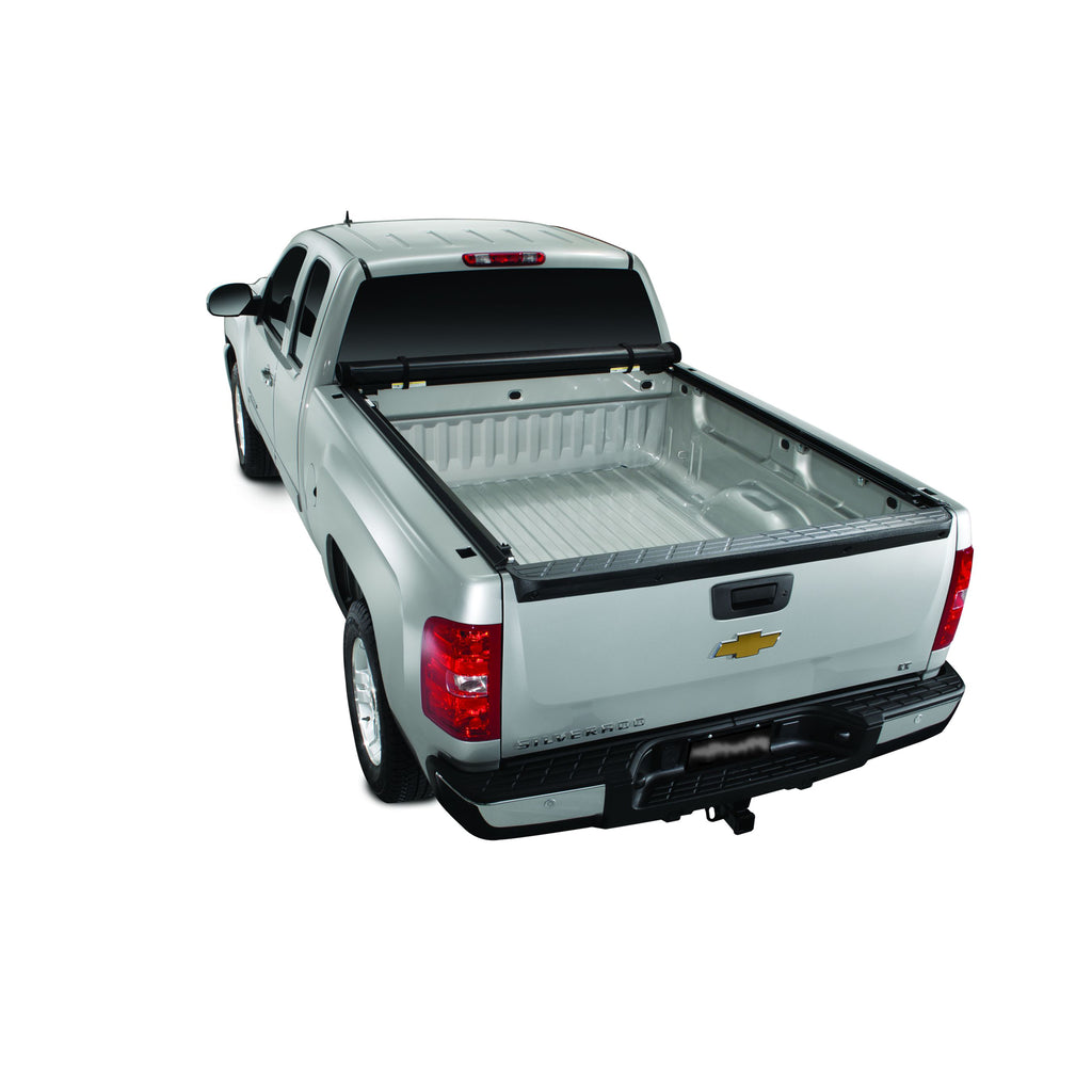 Soft-Roll-Up-Velcro-Lockable-WTailgate-Lock-Black-Vinyl-WAluminum-Rails