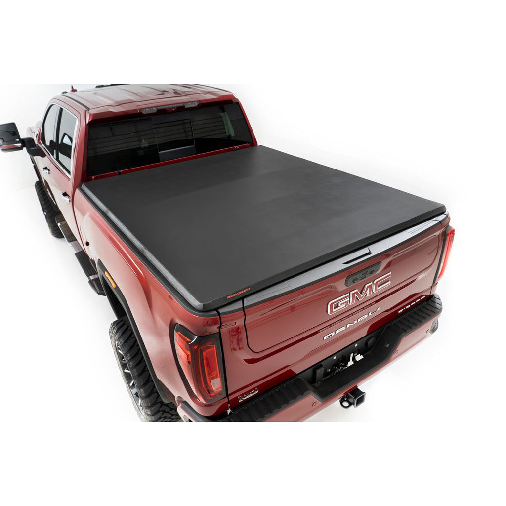 Soft-Tri-Fold-Bed-Cover-20-SilveradoSierra-2500Hd3500Hd-6-Foot-9-Inch-Bed-Rough-Country