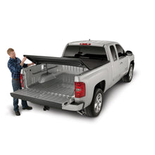 Load image into Gallery viewer, Soft-Tri-Fold-Non-Lockable-Vinyl-WAlum-Rails-Req-Rail-Clamp-WTrack-System