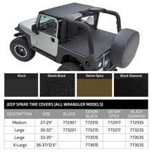 Load image into Gallery viewer, Spare-Tire-Cover---Medium-Tire-(30-32)---Vinyl-Black