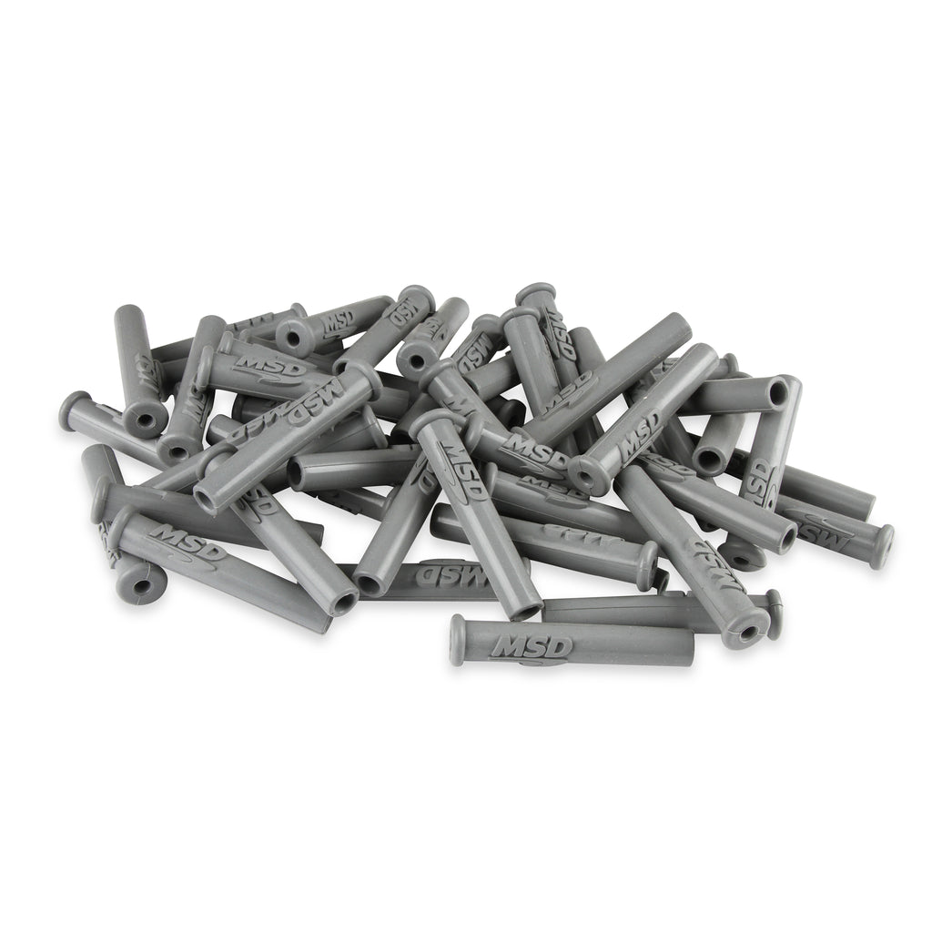 Spark-Plug-Boot-Straight-Gray-Silicone-50Pk
